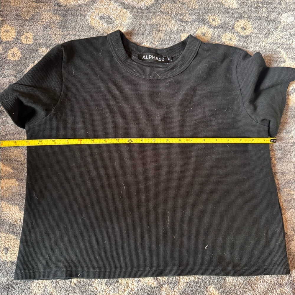 Alpha60 Cotton Women’s Black T-Shirt - Picture 4 of 6